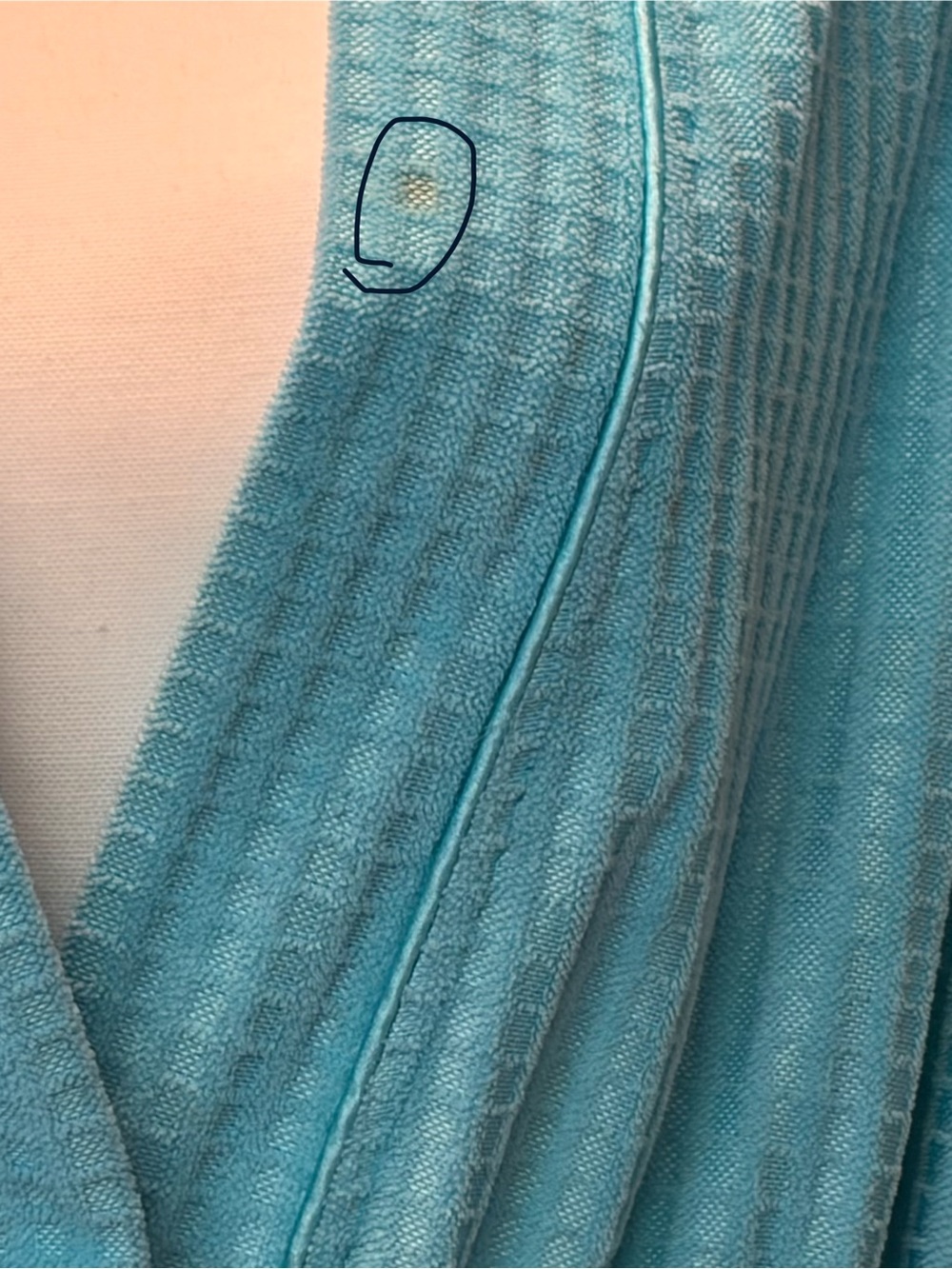 Classic Turquoise Waffle Robe - Picture 4 of 7